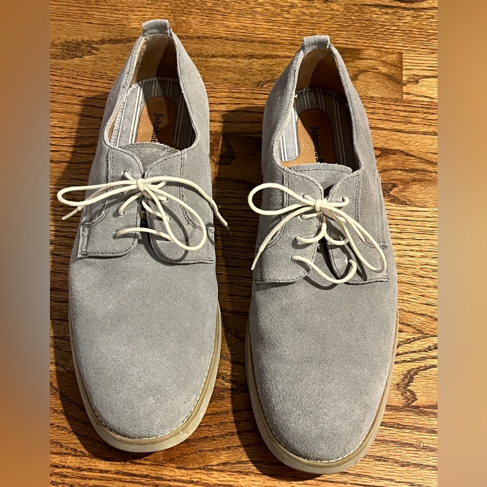 Johnston & Murphy Gray Suede Derbys